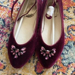 NWOT Joyfolie velvet flats